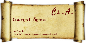 Csurgai Ágnes névjegykártya